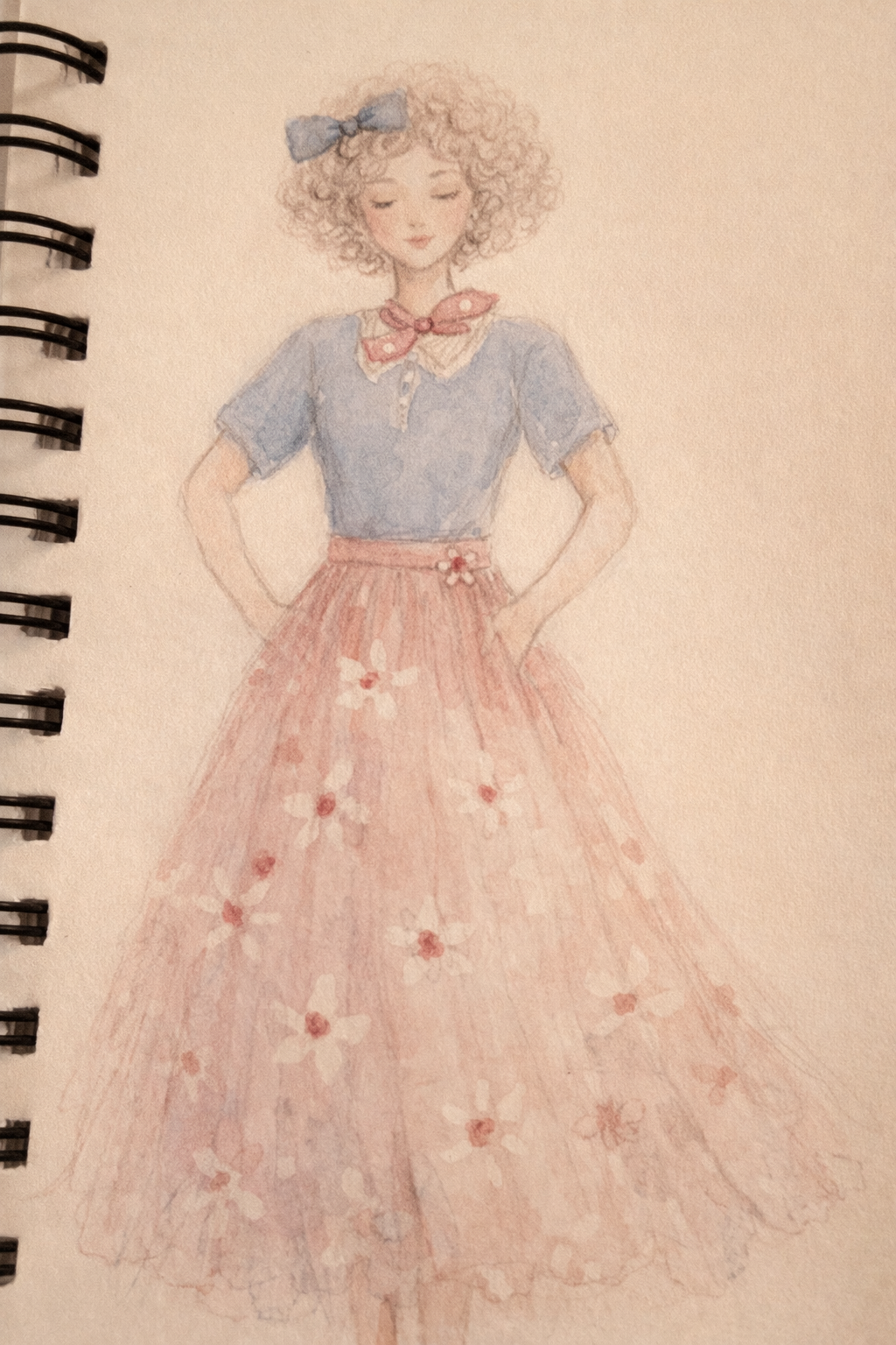 Création d’hiver cosy pluie avec carnet et Alice